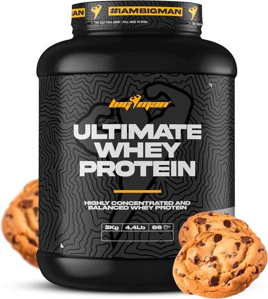 BigMan Ultimate Whey 2kg Cookies | Proteína Concentrada con BCAA y Glutamina