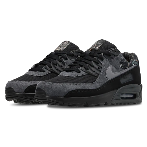 Nike Air Max 90 Black-Mtlc Cool Grey-Dk Smoke