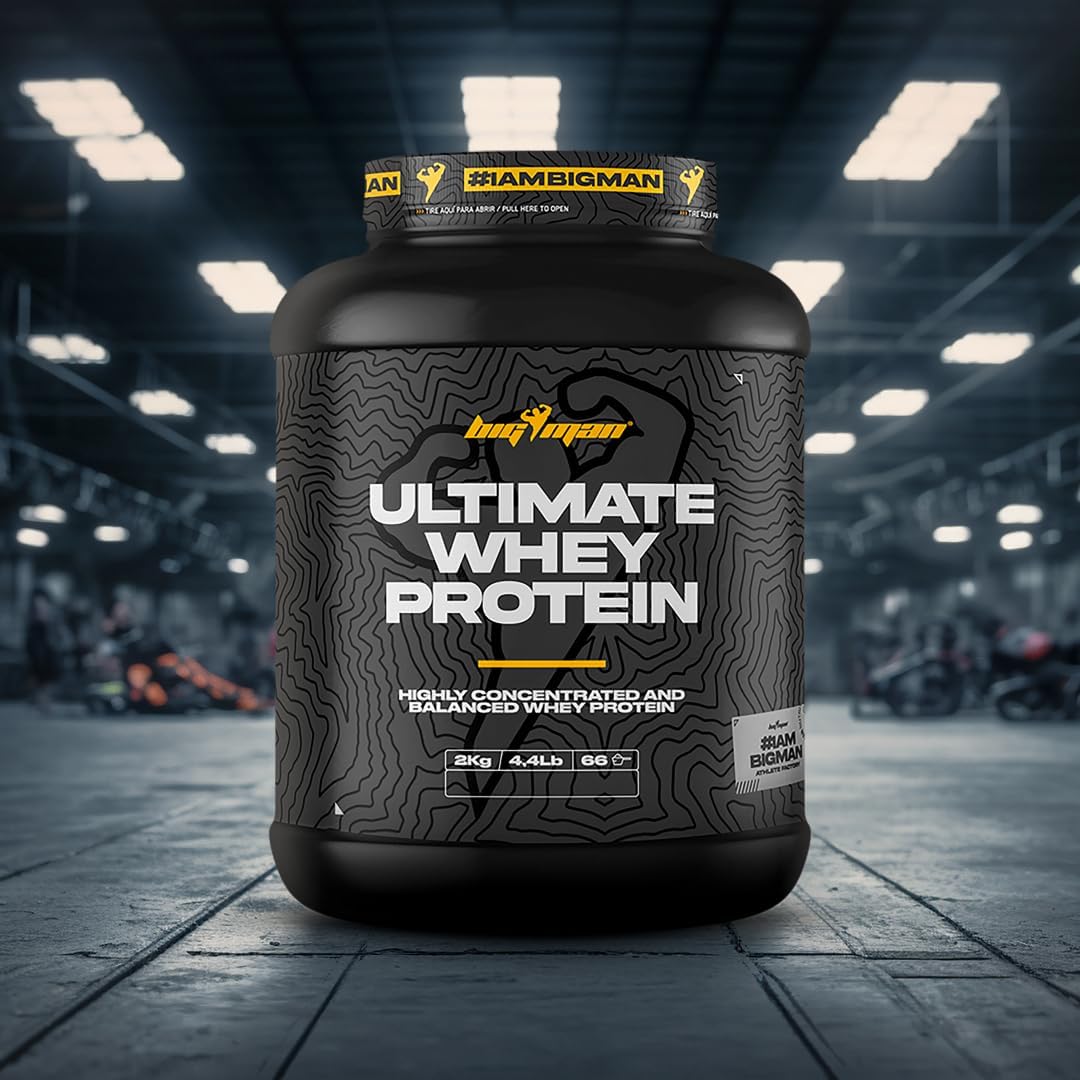 BigMan Ultimate Whey 2kg Fresa | Proteína Concentrada con BCAA y Glutamina