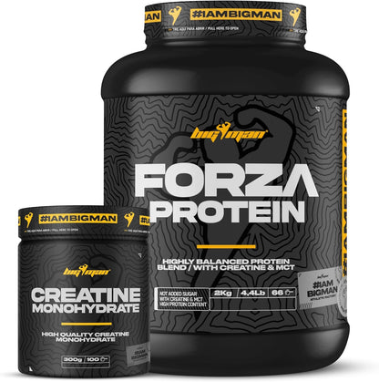 BigMan Forza Protein 2kg + Creatina 300g | Whey + Soja | 80% Proteína