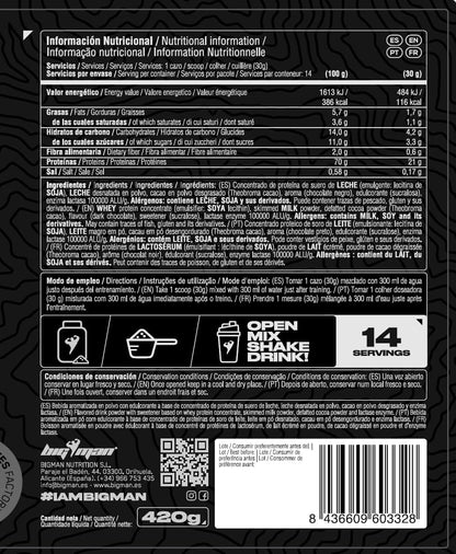 BigMan Ultimate Whey 2kg Fresa | Proteína Concentrada con BCAA y Glutamina