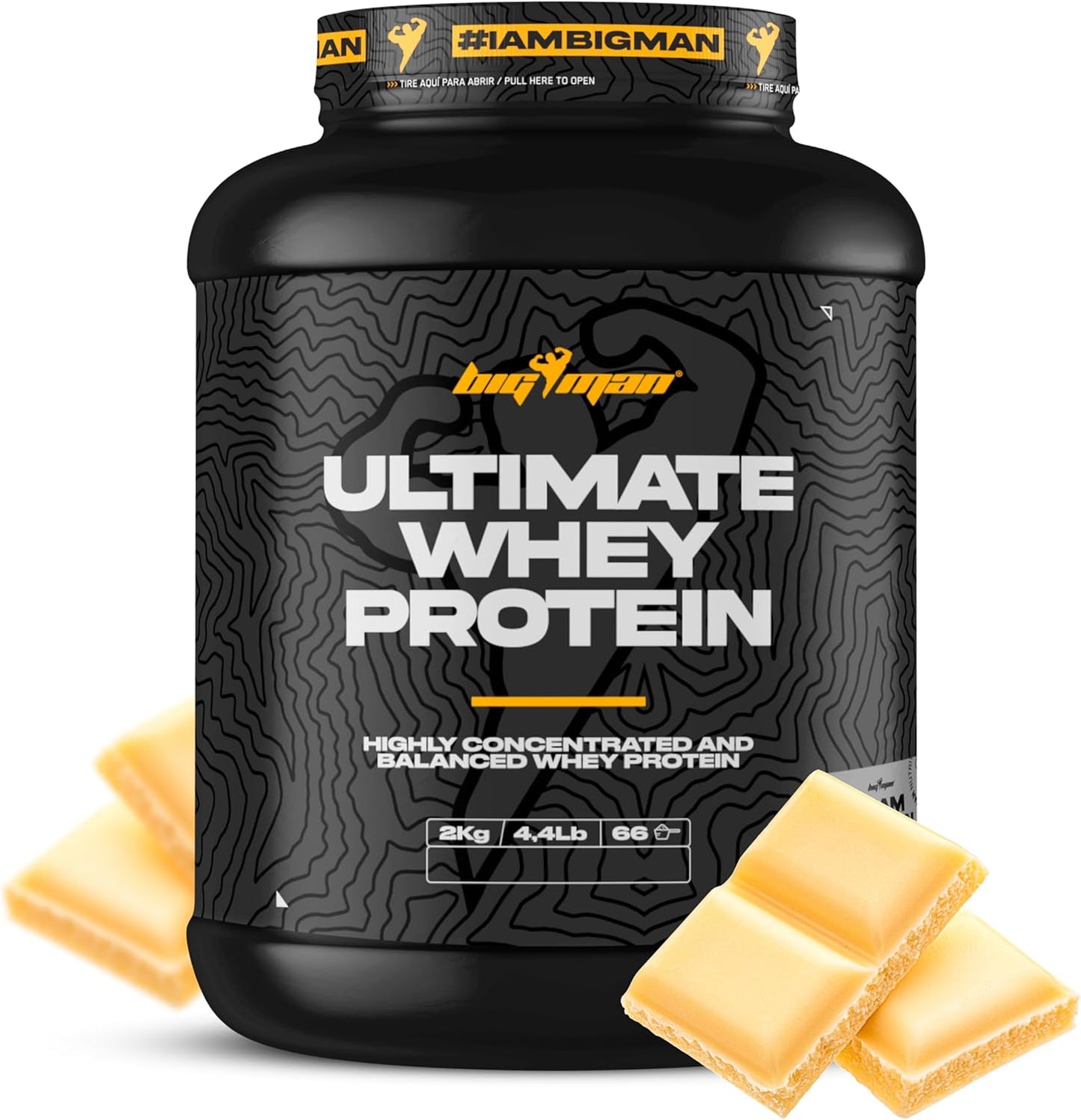 BigMan Ultimate Whey 2kg Choco Blanco | Proteína Concentrada con BCAA y Glutamina