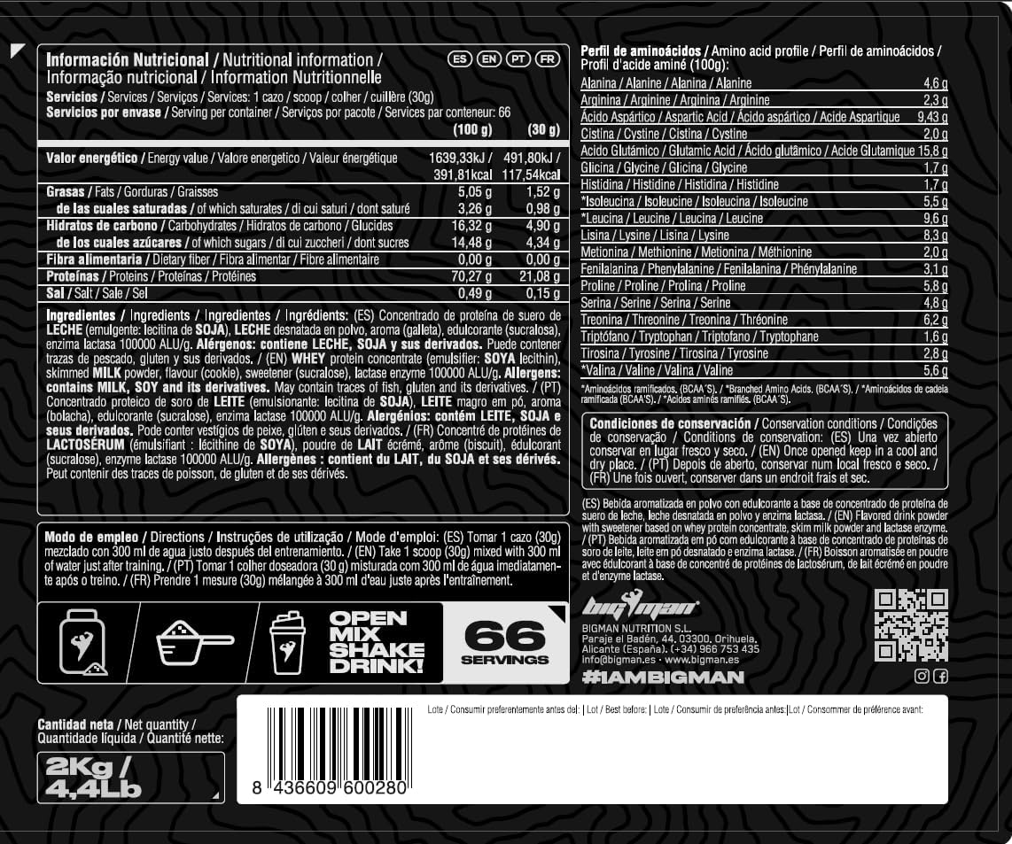 Pack BigMan Ultimate Whey 2kg + Creatina + Shaker PRO | Fuerza y Masa Muscular