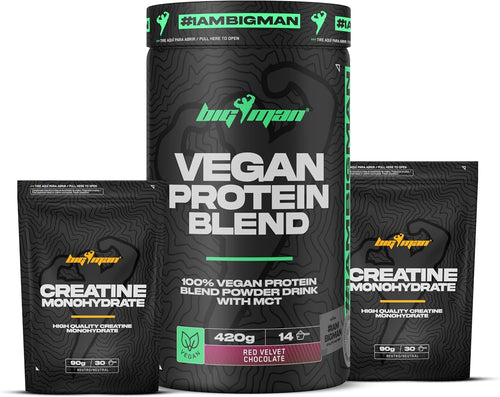 Pack BigMan Vegan Protein Blend 420g + Creatina 180g | Proteína Vegana