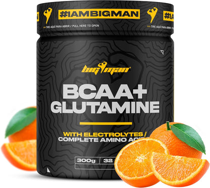 Pack BigMan BCAA & Glutamina + Electrolitos 300g Naranja | Aminoácidos y Minerales