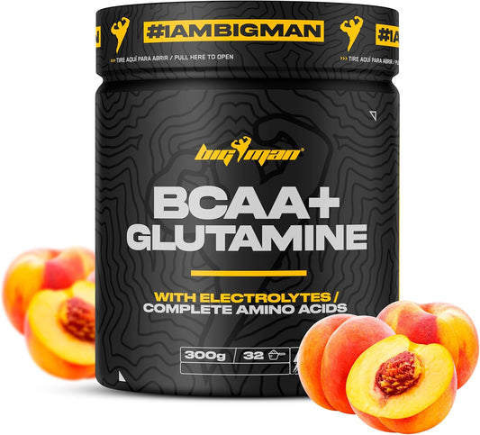 Pack BigMan BCAA & Glutamina + Electrolitos 300g Melocotón | Aminoácidos y Minerales