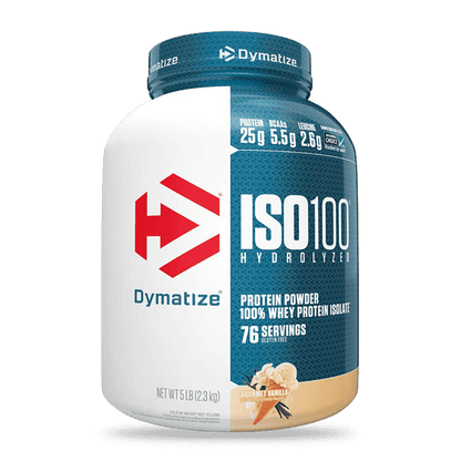 ISO 100 Dymatize 5 LB · 71 Porciones · Barrita Dubai + Shaker de Regalo — 60% OFF