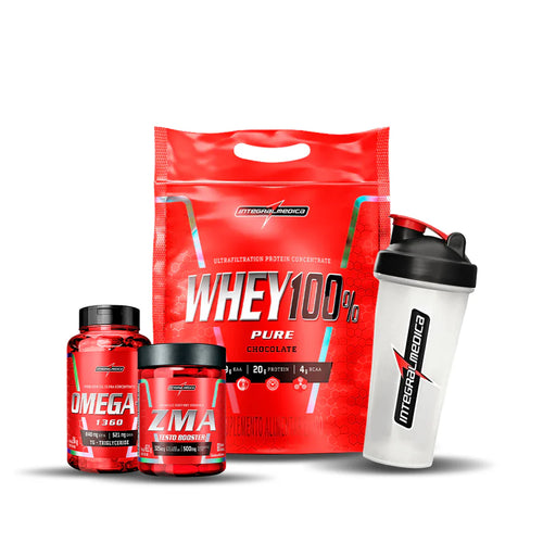 PACK RECUPERACION TOTAL - Whey 100% Pure (4 lb) + Omega 3 + ZMA + Shaker 600ml regalo