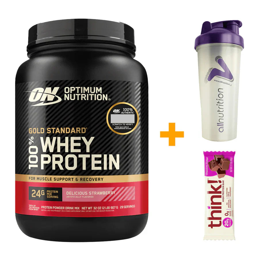 Pack Gold Standard, Optimum Nutrition Whey Protein 2 Lb