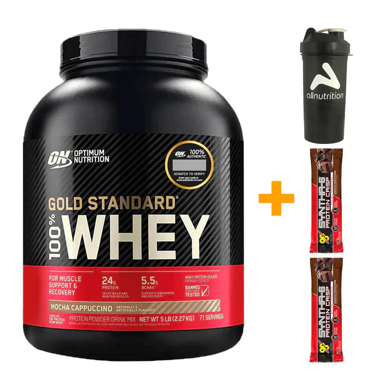 Pack Gold Standard, Optimum Nutrition Whey Protein 5 Lb, Original