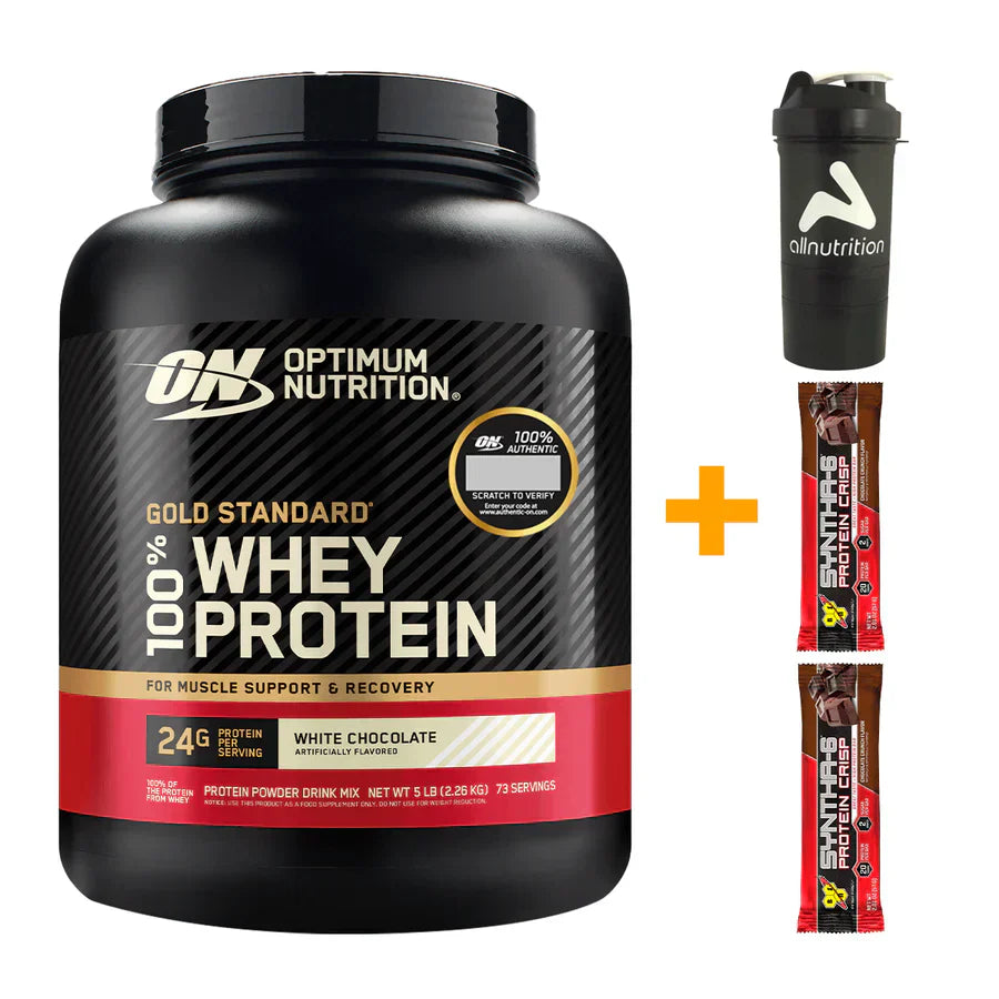 Pack Gold Standard, Optimum Nutrition Whey Protein 5 Lb, Original