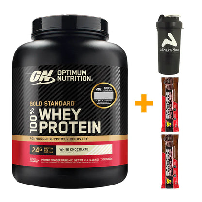 Pack Gold Standard, Optimum Nutrition Whey Protein 5 Lb, Original