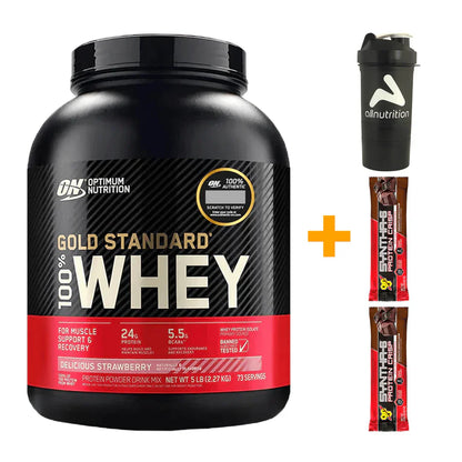 Pack Gold Standard, Optimum Nutrition Whey Protein 5 Lb, Original